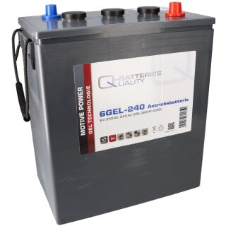Q-Batteries 6GEL-240 Antriebsbatterie 6V 240Ah (5h) 292Ah(20h) wartungsfreier Gel-Akku VRLA