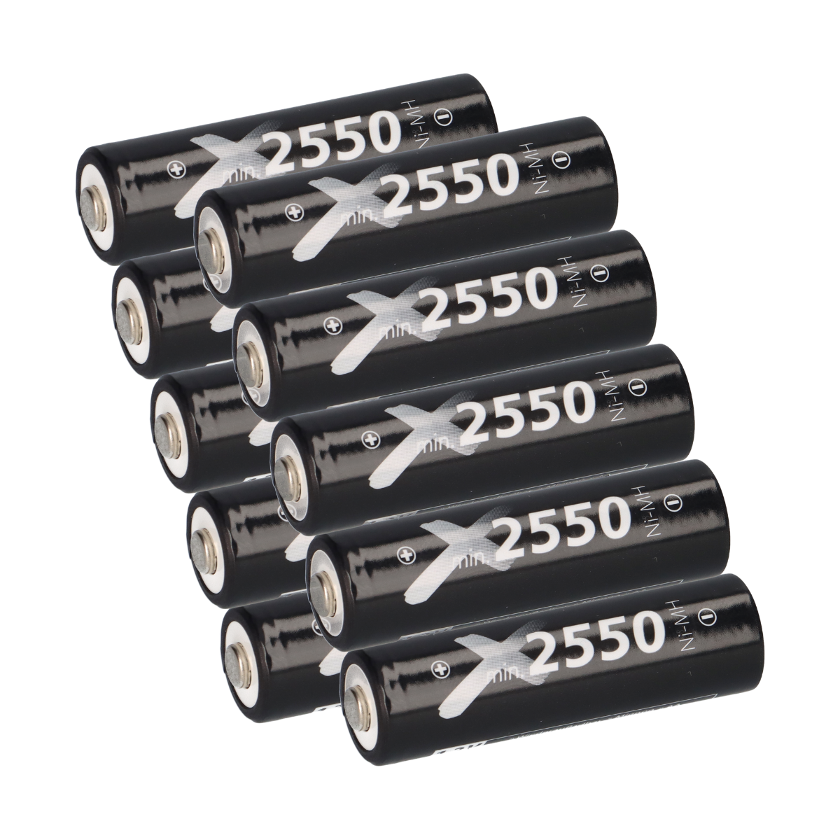 10x XCell Mignon Akku AA LSD Plus Ni-MH 1,2V 2550 mAh low self-discharge