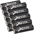 10x XCell Mignon Akku AA LSD Plus Ni-MH 1,2V 2550 mAh low...