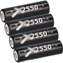 4x XCell Mignon Akku AA LSD Plus Ni-MH 1,2V 2550 mAh low self-discharge