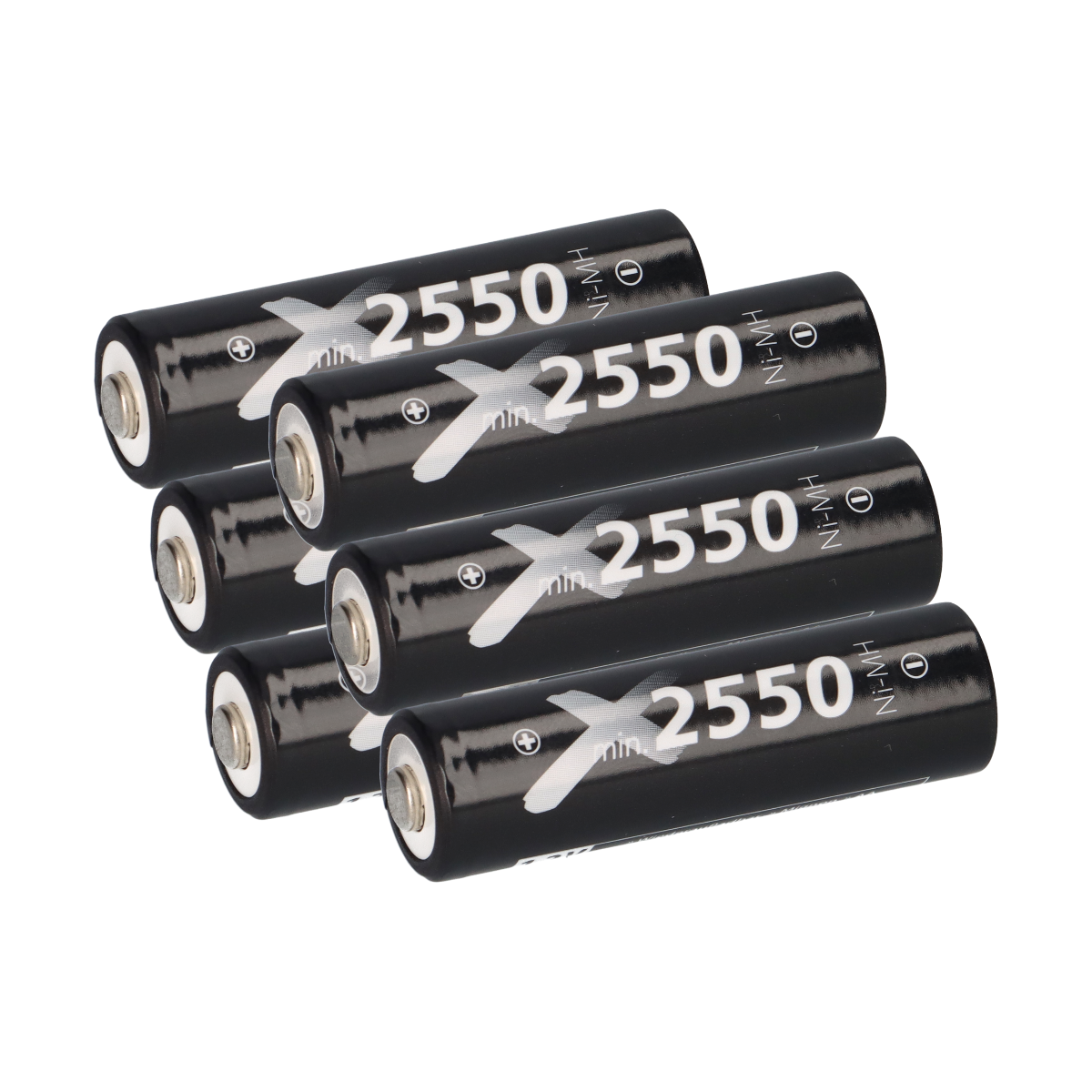 6x XCell Mignon Akku AA LSD Plus Ni-MH 1,2V 2550 mAh low self-discharge
