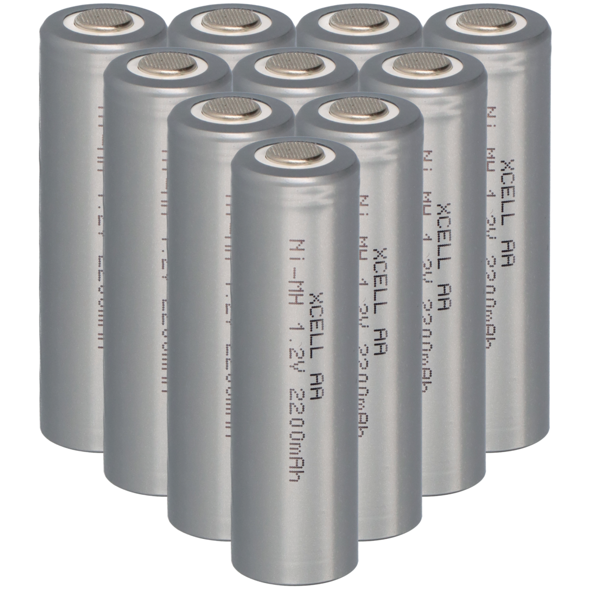 10x XCell Akku Mignon AA 1,2V / 2200mAh X2200AAI