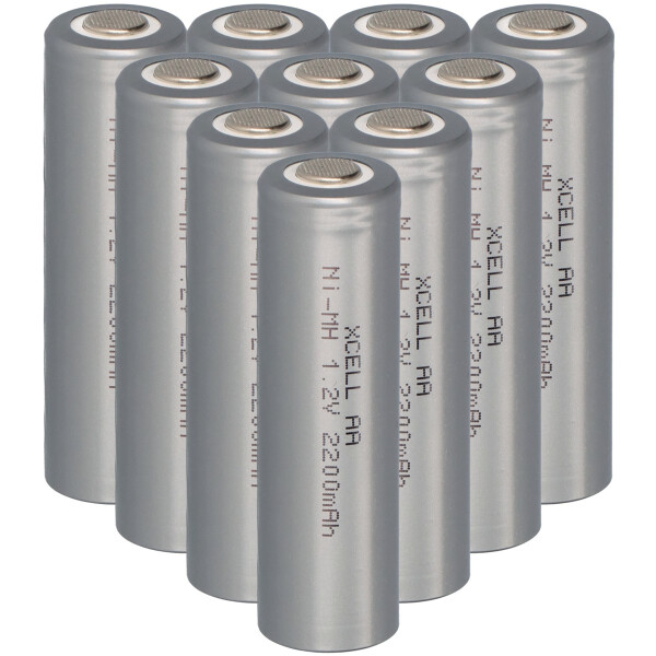 10x XCell Akku Mignon AA 1,2V / 2200mAh X2200AAI