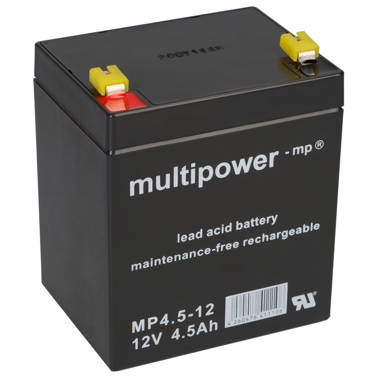 Multipower Blei-Akku MP4,5-12 Pb 12V / 4,5Ah Faston 4,8