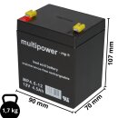 Multipower Blei Akku MP4,5-12  Pb 12V 4,5Ah AGM