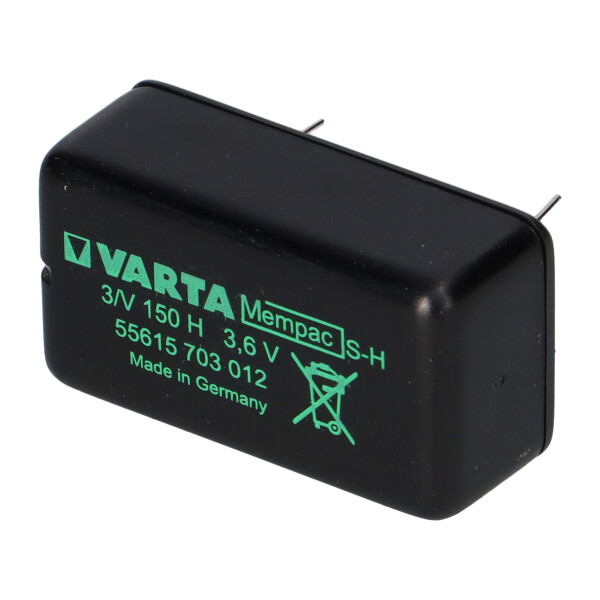 Varta Mempac 3/V150H - 3,6V / 150mAh Print 2/2 ++/-- VKB 55615 703 01