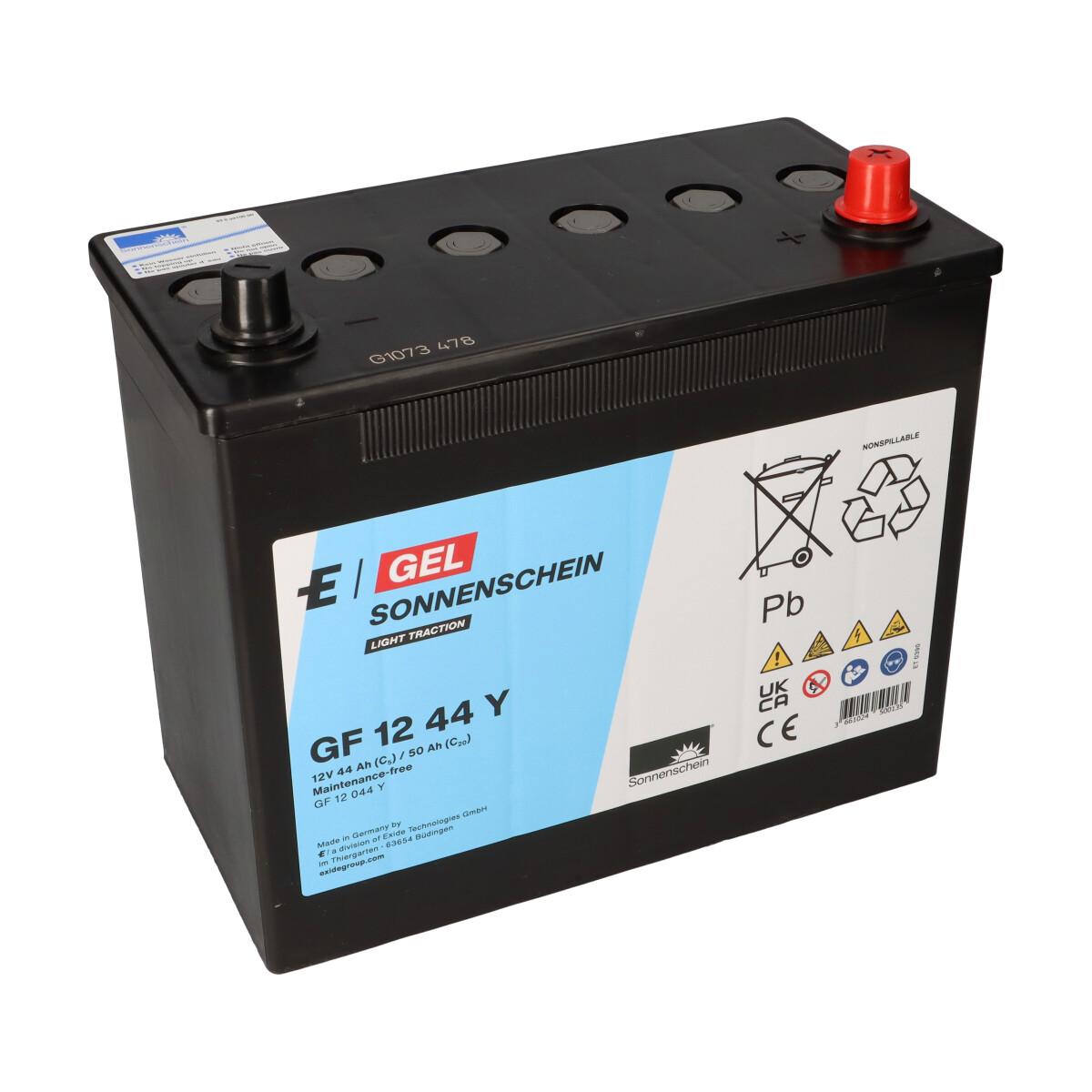 Exide Sonnenschein GF 12 044 Y 12V 44Ah dryfit Gel Traktionsbatterie