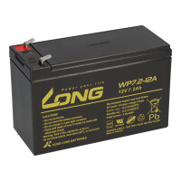 6x Kung Long WP7,2-12A F2 AGM-Akkus 12V 7,2Ah – passen