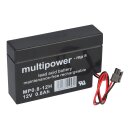 4x Multipower Blei-Akku MP0,8-12H Pb 12V 0,8Ah Heim und Haus Stecker Rollladen