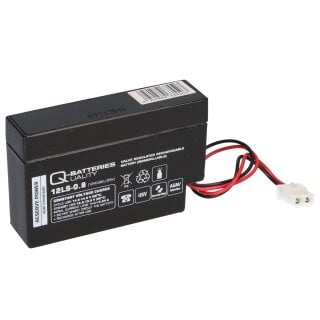 Q-Batteries 12LS-0.8 12V 0,8Ah AGM Blei-Vlies Akku mit AMP-Stecker