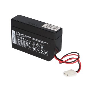 Q-Batteries 12LS-0.8 12V 0,8Ah AGM Blei-Vlies Akku mit AMP-Stecker 