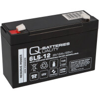 Q-Batteries 6LS-12 6V 12Ah Blei-Vlies Akku AGM 1