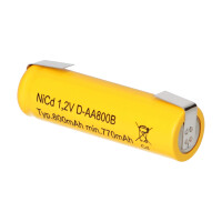Mexcel Akku AA 1,2V 800mAh NS80AAI LFU – NiCd 6