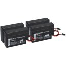 4x Q-Batteries 12LS-0.8 12V 0,8Ah AGM Blei-Vlies Akku Heim & Haus