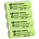 4x GP Akku 2/3 AAA 1,2V / 400mAh GP40AAAM Micro NiMH Akku...