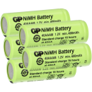 5x GP Akku 2/3 AAA 1,2V / 400mAh GP40AAAM Micro NiMH Akku...