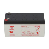 Yuasa NP3.2-12 AGM-Bleiakku 12V 3,2Ah – Faston F1 4,8 