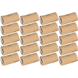 20x Panasonic Akku Sub-C 1,2V 3000mAh PBK300SCEY1 PP NiMH Z-Lötfahne