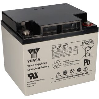 Yuasa Blei-Akku NPL38-12I Pb 12V / 38Ah 10-12 Jahresbatterie, M5 Innen