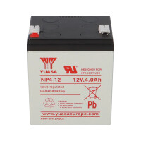 Yuasa NP4-12 AGM-Bleiakku 12V 4Ah – Faston F1 4,8 mm 3
