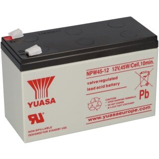 Yuasa Blei-Akku NPW45-12 Pb 12V / 8,5Ah Hochstrom, Faston 6,3