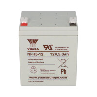 Yuasa NPH5-12 High-Rate AGM-Bleiakku 12V 5Ah – Faston 