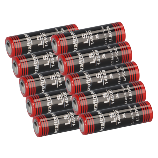 10x Kraftmax Lithium 3,6V Batterie LS14500 ER14505 AA Zelle