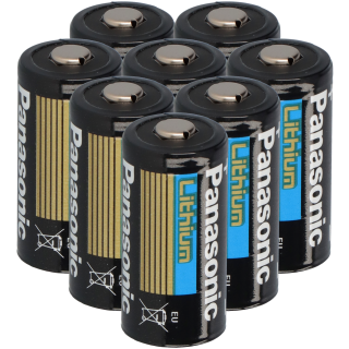 8x Panasonic 3V CR123A DL123A Batterien  CR17345 Ultra Lithium Foto Bulk