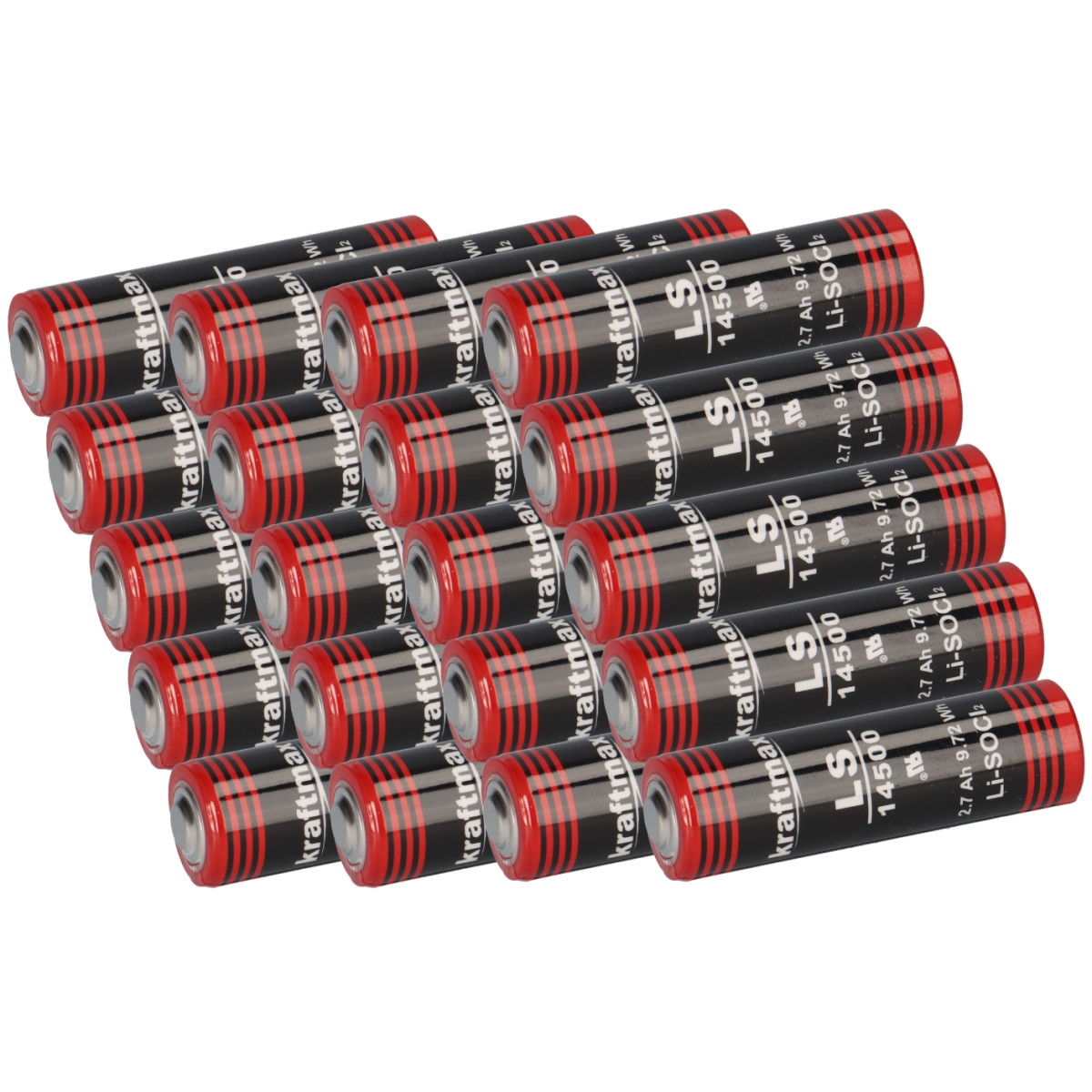 20x Kraftmax Lithium 3,6V Batterie LS14500 ER14505 AA - Zelle