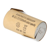 8x XCell Sub-C Hochleistungsakku mit Z-Lötfahne - 1,2V 