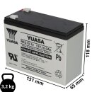 Yuasa Blei-Akku REC10-12 Pb 12V / 10Ah Zyklenfest, Faston 6,3 mm