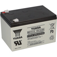 Yuasa Blei-Akku REC14-12 Pb 12V 14Ah Zyklenfest, Faston 6,3m