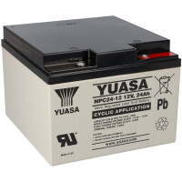 Yuasa Blei-Akku NPC24-12I Pb 12V / 24AhvZyklenfest, M5 Innen