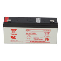 Yuasa NP3-6 AGM-Bleiakku 6V 3Ah – Faston F1 4,8 mm 3