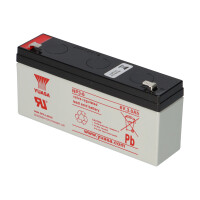 Yuasa NP3-6 AGM-Bleiakku 6V 3Ah – Faston F1 4,8 mm 7