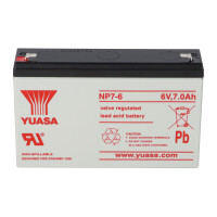 Yuasa NP7-6 AGM-Bleiakku 6V 7Ah – Faston F1 4,8 mm 3
