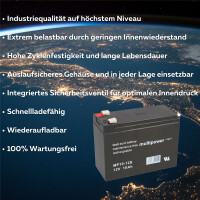 Multipower MP10-12S AGM Bleiakku 12V 10Ah – F4,8 mm 3
