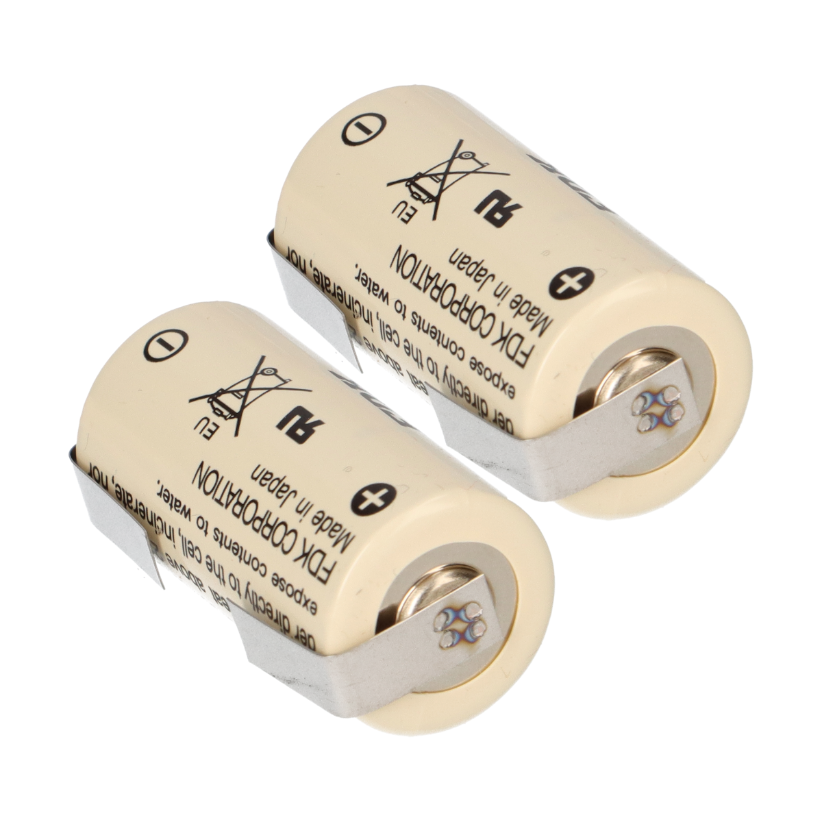2x FDK Lithium 3V Batterie CR 17335SE 2/3A - Zelle LF U-Form
