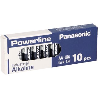 10x MIGNON AA LR6 MN1500 Batterie PANASONIC POWERLINE INDUSTRIAL 3133mAh 10er Pack