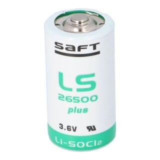 SAFT Lithium Batterie Baby C LS 26500PLUS 3,6V 8,5Ah Lithium-Thionylchlorid