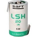 Saft Lithium 3,6V Batterie LSH 20 D - Zelle mit...