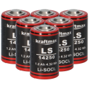 6x Kraftmax Lithium 3,6V Batterie LS14250 1/2 AA - Zelle...