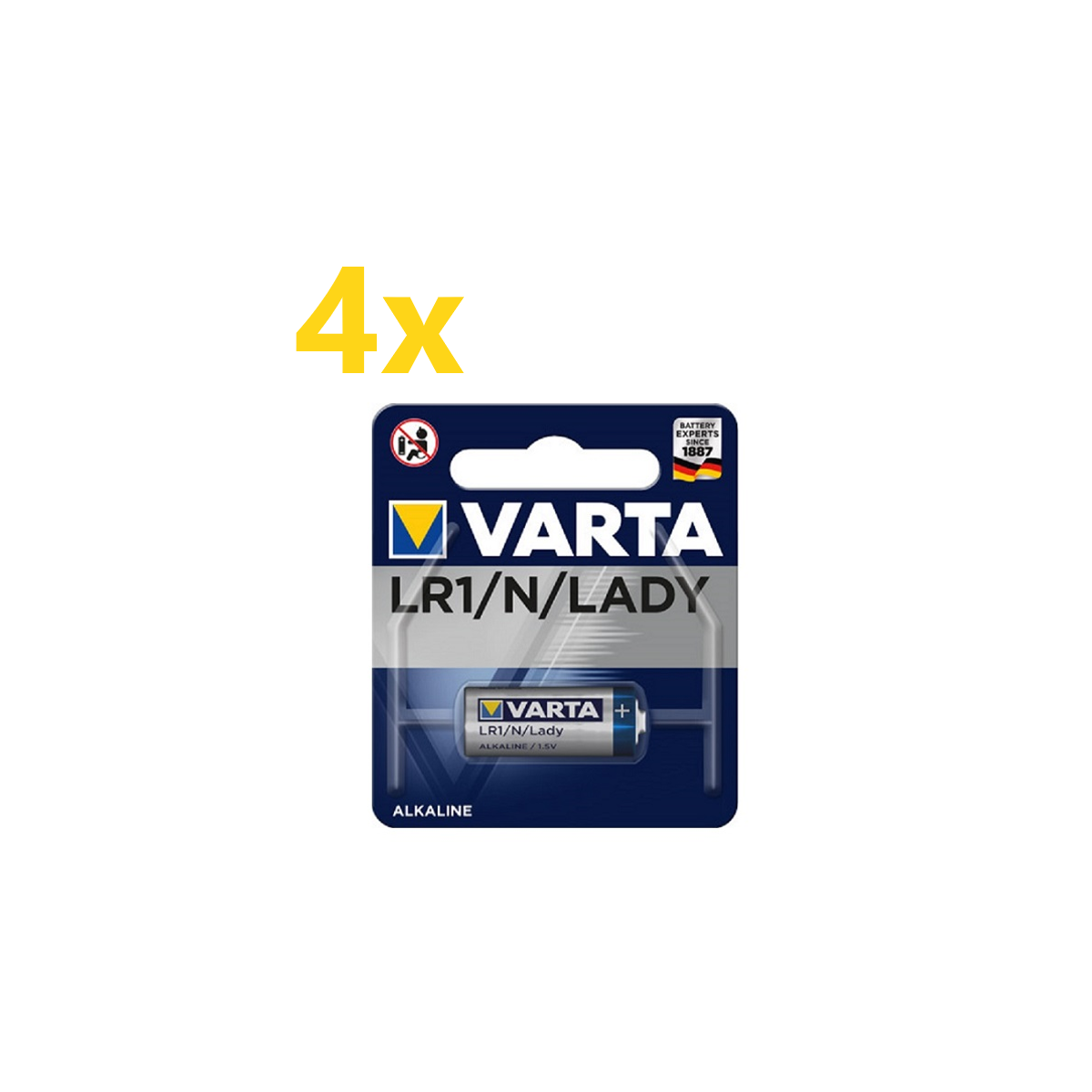 4x Varta Professional Electronics 4001 Lady Batterie 1er Blister