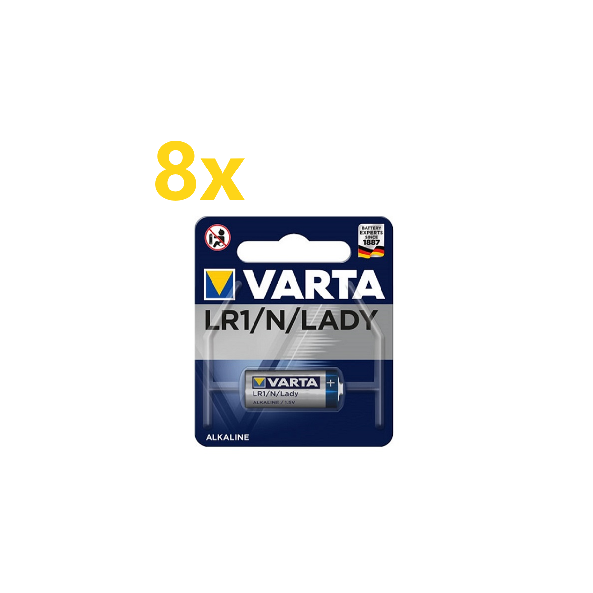 8x Varta Professional Electronics 4001 Lady Batterie 1er Blister