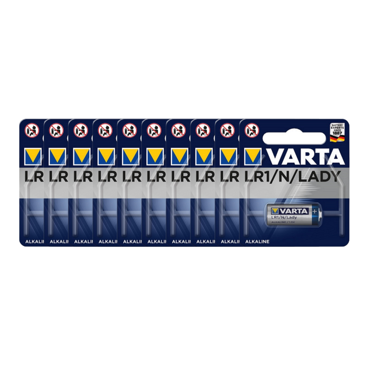 10x Varta Professional Electronics 4001 Lady Batterie 1er Blister