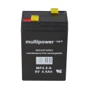 Amazon Multipower Blei-Akku MP4,5-6 Pb 6V 4,5Ah Faston 4,8