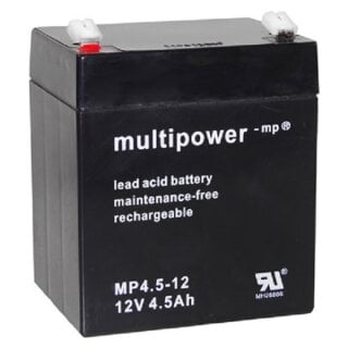 Amazon Multipower Blei-Akku MP4,5-12  Pb 12V / 4,5Ah Faston 4,8