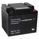 1x Multipower Blei-Akku MP50-12C Pb 12V 50Ah Zyklenfest...