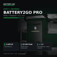 BMZ POWER2GO PRO Powerstation 2.000 Wh 3.600 W IP65 Hochleis