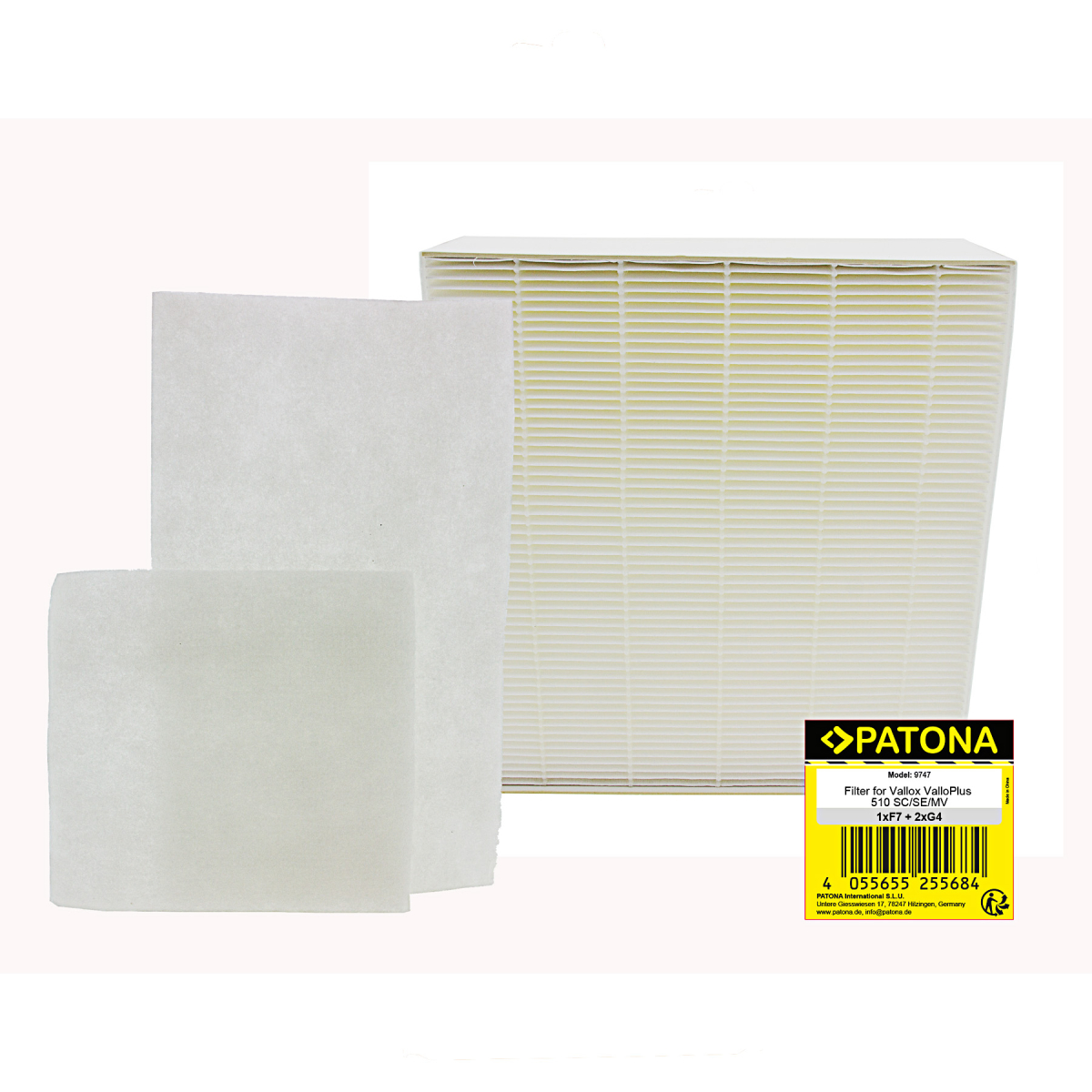 PATONA Filter-Set 2x G4 + 1x F7 für Vallox ValloPlus 510 SC / SE / MV – Ersatzfilter für saubere Luft